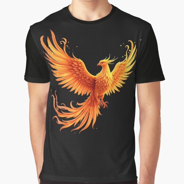 Aperçu de l'œuvre Majestic Fiery Phoenix - Mythical Bird Art créée et vendue par latelierdechris.