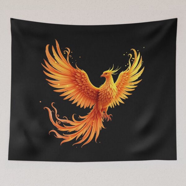Item preview, Majestic Fiery Phoenix - Mythical Bird Art designed and sold by latelierdechris.