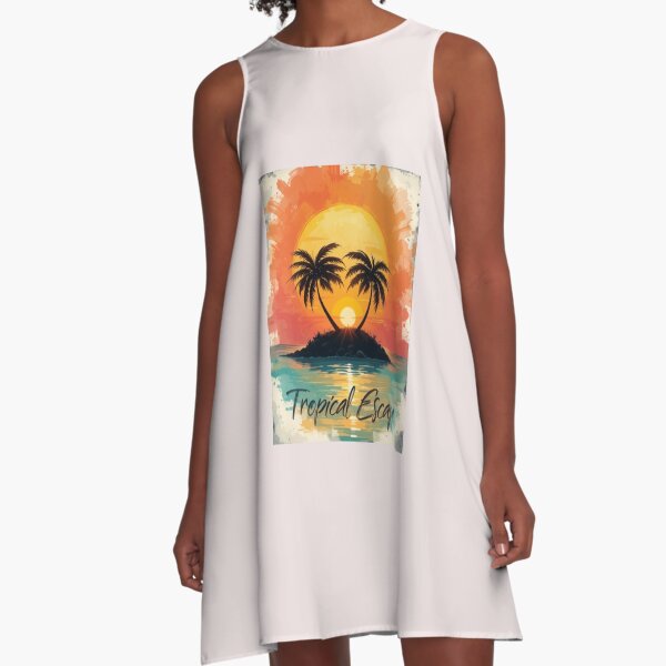 Item preview, Tropical Escape Dream - Relaxing Design with Palm Trees and Ocean designed and sold by ZENTIO.