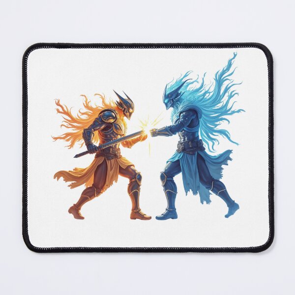 Item preview, Epic Elemental Duel - Fire vs Ice Warriors designed and sold by latelierdechris.