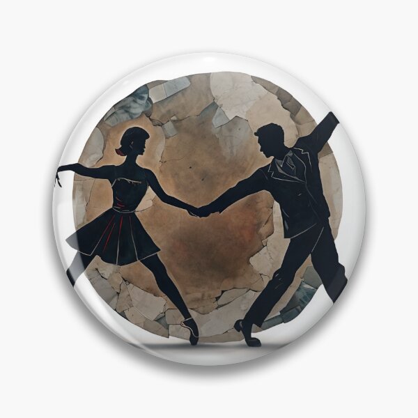 Item preview, West Coast Swing Dance Silhouettes Retro Design designed and sold by cglightNingART.