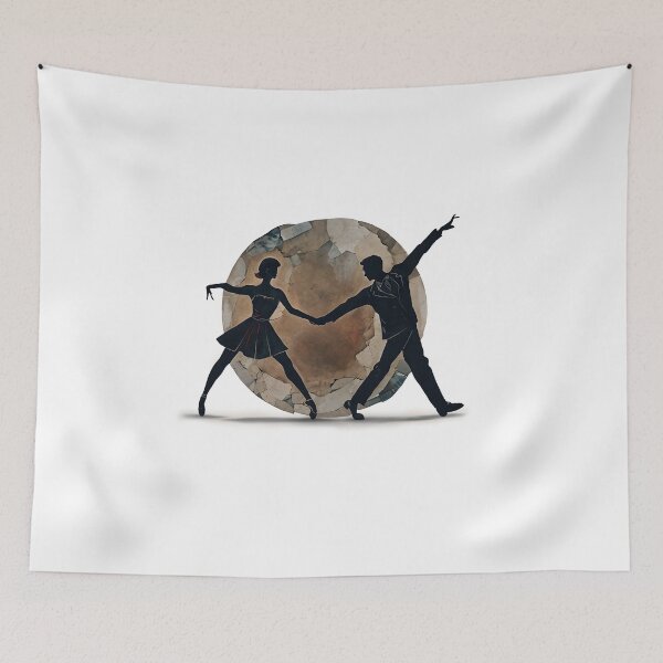Item preview, West Coast Swing Dance Silhouettes Retro Design designed and sold by cglightNingART.
