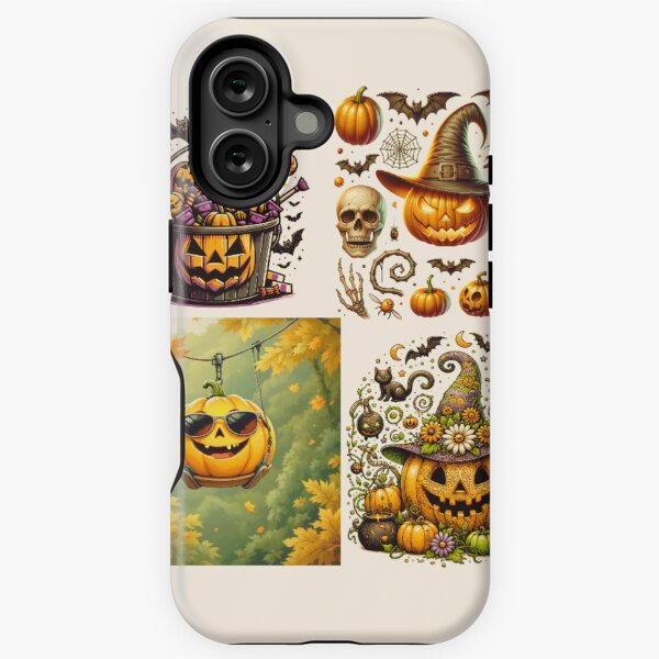 Item preview, Cute Pastel Halloween Watercolor Collage – Aesthetic Ghosts, Pumpkins & Candy designed and sold by KandalaFashion.