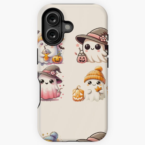 Item preview, Cute Pastel Halloween Watercolor Collage – Aesthetic Ghosts, Pumpkins & Candy designed and sold by KandalaFashion.