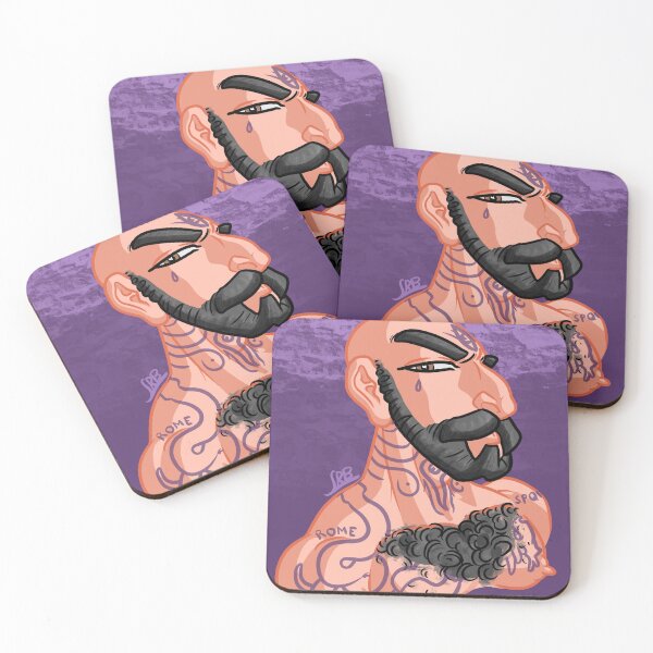 Item preview, Bearded tattooed man designed and sold by SRBartist.