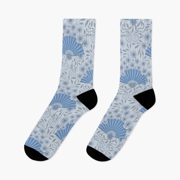 Item preview, PERIWINKLE & Spanish Fans - Sky Blue designed and sold by Carina Parry Studios.