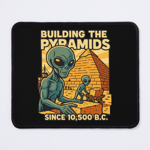 Item preview, Aliens Building Pyramids Pyramid Construction Crew designed and sold by Blok45.