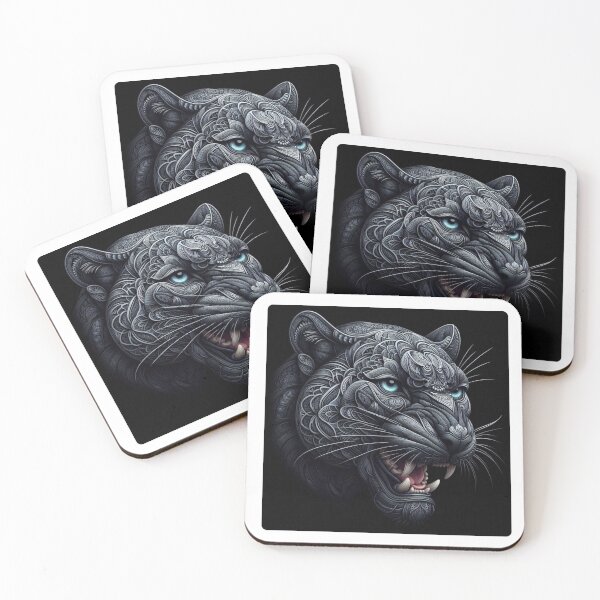 Item preview, Panther Head Mandala Design – Powerful AI Art for Clothing, Accessories & Animal-Inspired Products designed and sold by knalpot-design.