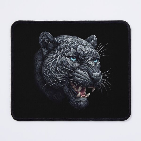 Item preview, Panther Head Mandala Design – Powerful AI Art for Clothing, Accessories & Animal-Inspired Products designed and sold by knalpot-design.