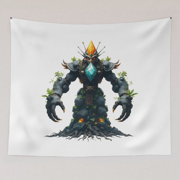 Item preview, Crystal-Clad Earth Guardian with Elemental Power designed and sold by latelierdechris.