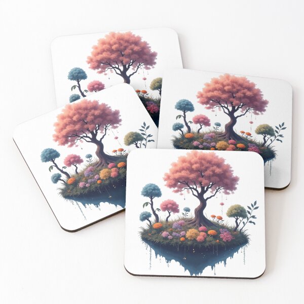 Item preview, Floating Paradise with Vibrant Trees and Flowers designed and sold by latelierdechris.