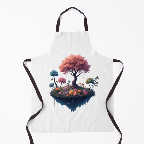 Item preview, Floating Paradise with Vibrant Trees and Flowers designed and sold by latelierdechris.