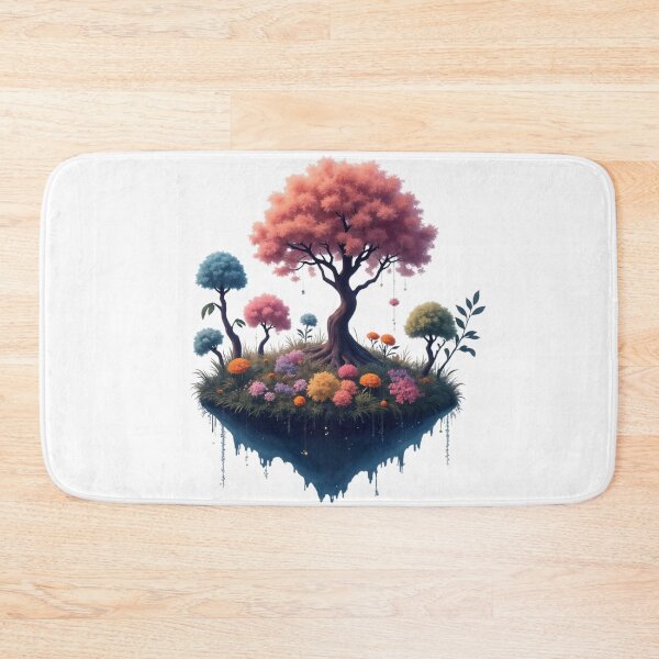 Item preview, Floating Paradise with Vibrant Trees and Flowers designed and sold by latelierdechris.