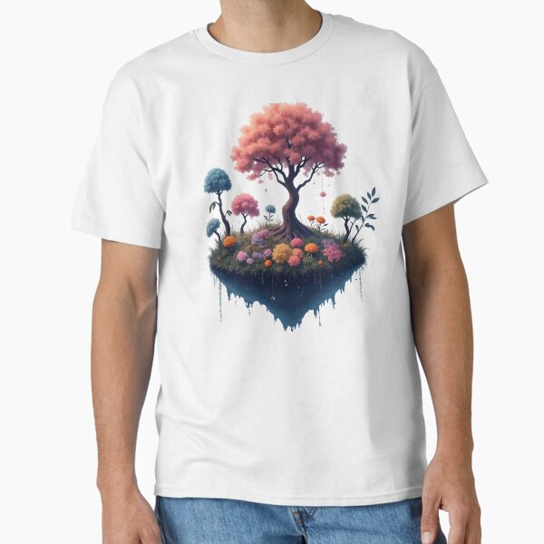 Item preview, Floating Paradise with Vibrant Trees and Flowers designed and sold by latelierdechris.