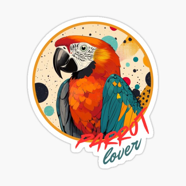 Item preview, Retro Vibrant Parrot Graphics | Neon Parrot  Art | Parrot Graphics designed and sold by Zdarovsky.