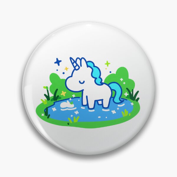 Item preview, A unicorn resting by a forest lake designed and sold by Elinotes.