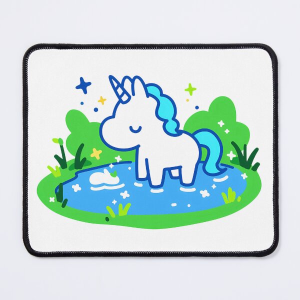 Item preview, A unicorn resting by a forest lake designed and sold by Elinotes.