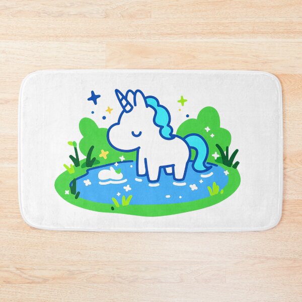 Item preview, A unicorn resting by a forest lake designed and sold by Elinotes.