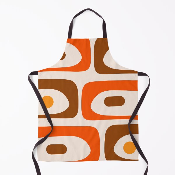 Item preview, Retro 70s Minimalist Mid Century Modern Piquet Abstract in 1970s Brown and Orange Tones designed and sold by kierkegaard.