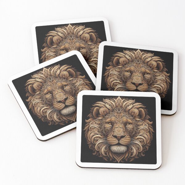 Item preview, Lion Head Mandala Design – Bold AI Artwork for Clothing, Accessories & Animal-Inspired Fashion and Gifts designed and sold by knalpot-design.