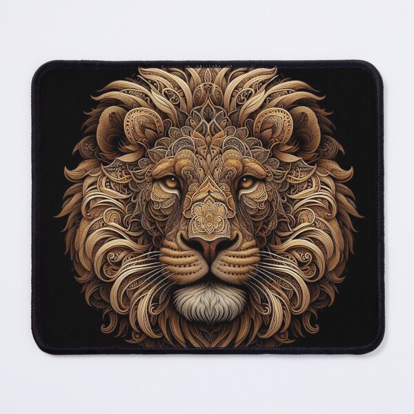 Item preview, Lion Head Mandala Design – Bold AI Artwork for Clothing, Accessories & Animal-Inspired Fashion and Gifts designed and sold by knalpot-design.