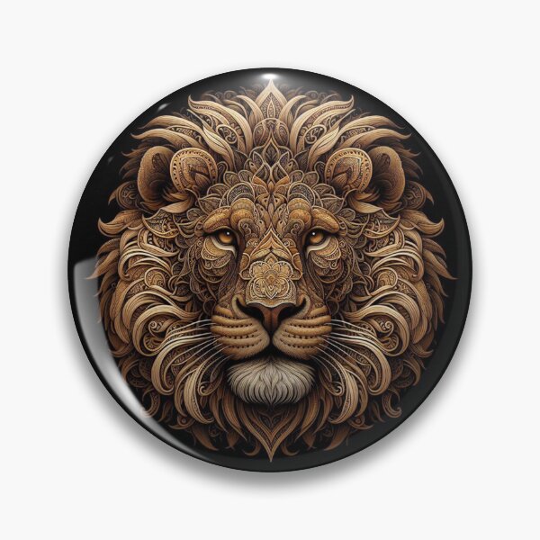 Item preview, Lion Head Mandala Design – Bold AI Artwork for Clothing, Accessories & Animal-Inspired Fashion and Gifts designed and sold by knalpot-design.