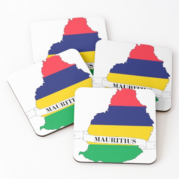 Item preview, Flag map of Mauritius designed and sold by visual adventures.