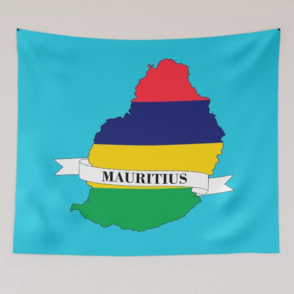 Item preview, Flag map of Mauritius designed and sold by visual adventures.