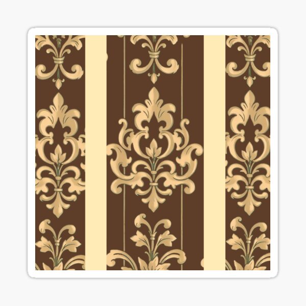 Item preview, Brown & Cream Striped Tan Damask designed and sold by DesignsByPrnces.