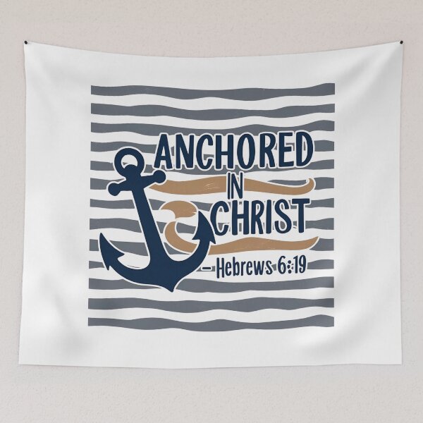 Item preview, Anchored in Christ – Hebrews 6:19 designed and sold by BlessedHandsDesigns.