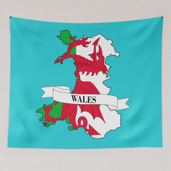 Item preview, flag map of wales designed and sold by visual adventures.
