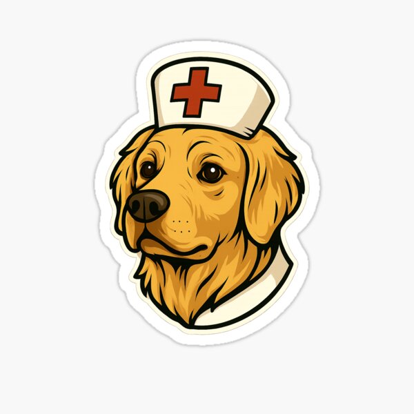 Item preview, Nurse Golden Retriever Dog Puppy designed and sold by warkos.