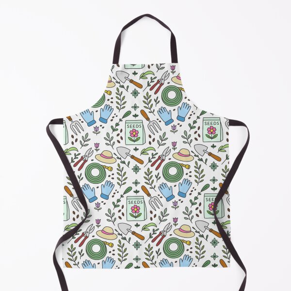 Item preview, Whimsical Gardening Tools Pattern – Seeds, Gloves & Greenery designed and sold by ThreadedThistle.