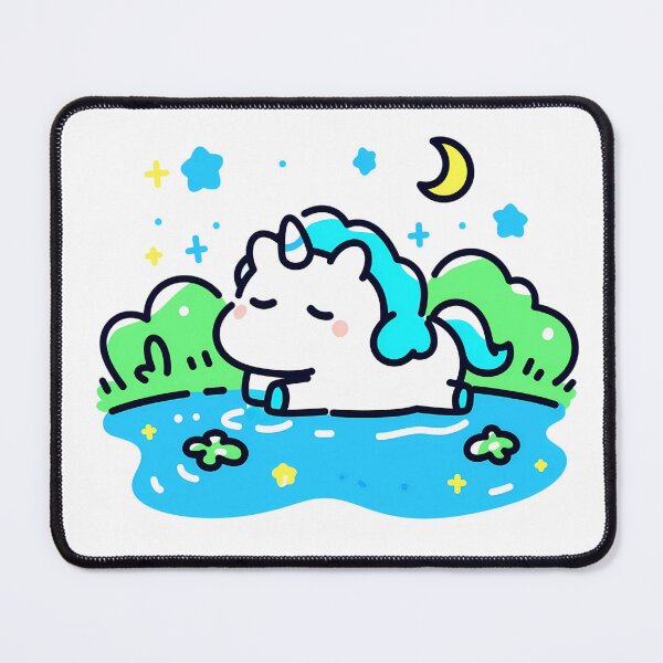 Item preview, A unicorn resting by a forest lake designed and sold by Elinotes.