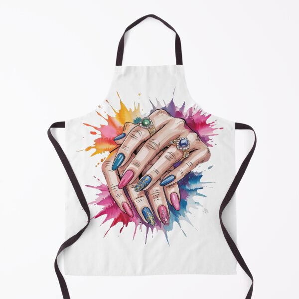 Item preview, Manicure Hands Watercolor Splash designed and sold by MadCatPrints.