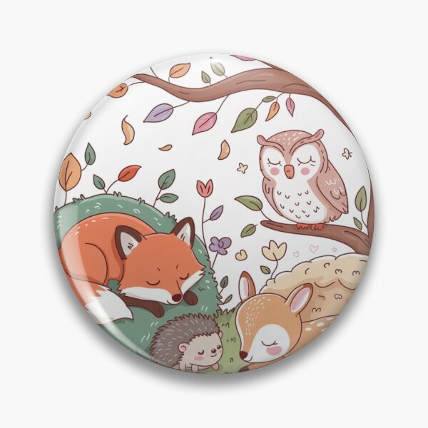 Item preview, Fox and Friends in a Breezy Autumn Forest designed and sold by TheCreativeA.
