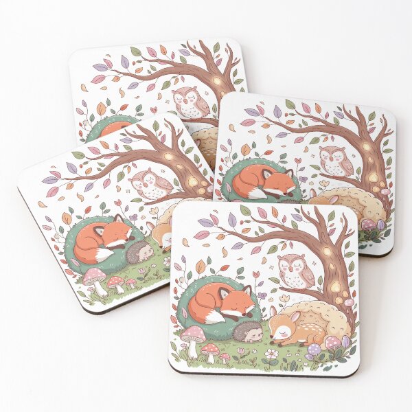 Item preview, Fox and Friends in a Breezy Autumn Forest designed and sold by TheCreativeA.