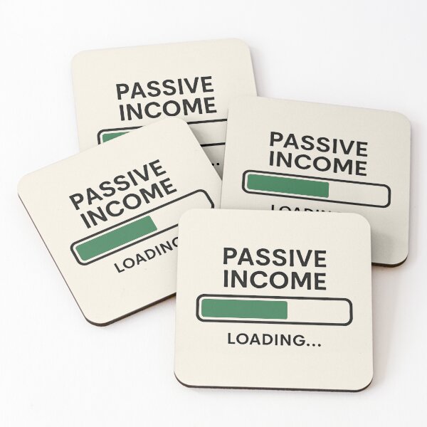 Artikelvorschau, Passives Einkommen laden – Minimalistisches Fortschrittsbalken-Design entworfen und verkauft von POD DYNASTY | Original Print On Demand T-Shirt Graphics.