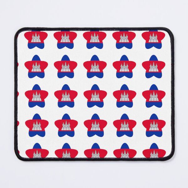 Item preview, Cambodia Flag Star Pattern designed and sold by TheIconSmith.