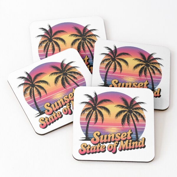 Item preview, Sunset State of Mind – Retro Tropical Beach Vibes Design designed and sold by EpicMediaShop.
