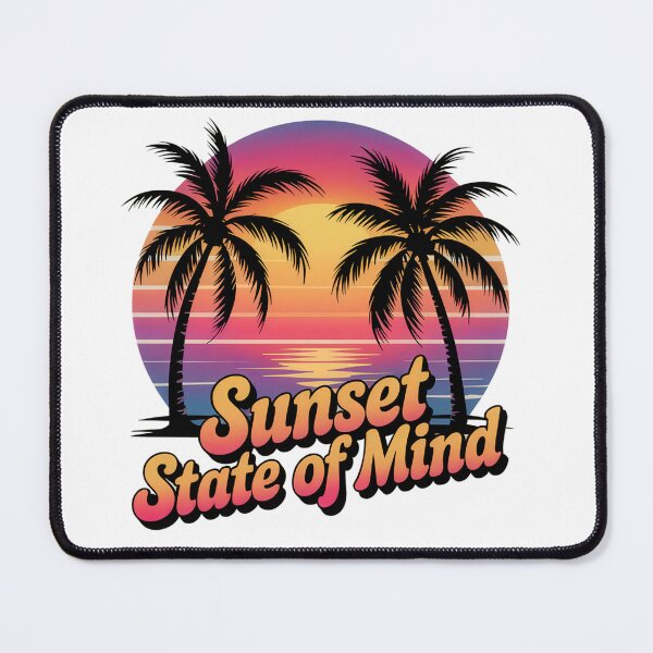 Item preview, Sunset State of Mind – Retro Tropical Beach Vibes Design designed and sold by EpicMediaShop.