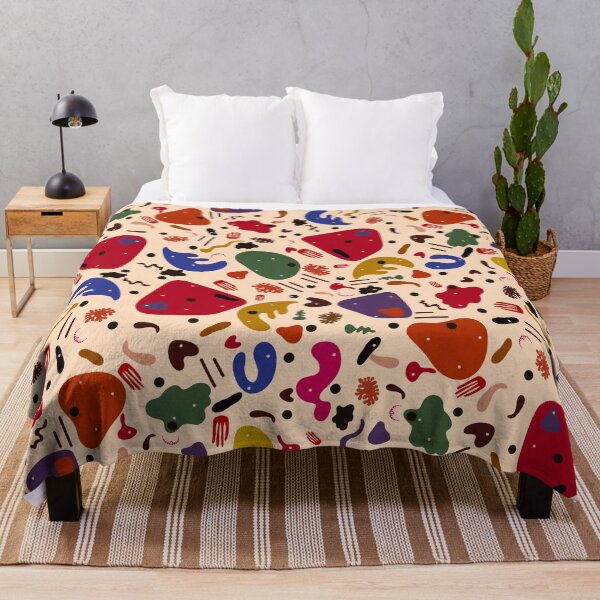 Item preview, Organic Abstract Shapes with Dark Red, Earthy Greens and Playful Silhouettes designed and sold by Clara Fruggeri.