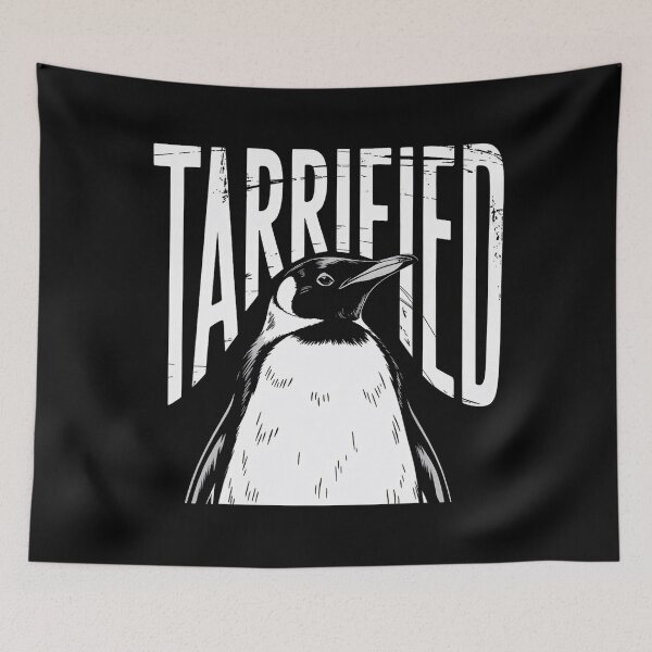 Item preview, Tarrified Penguin Funny Political designed and sold by SunsetGlimpse.