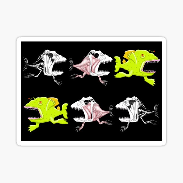Frogfish frenzy Sticker