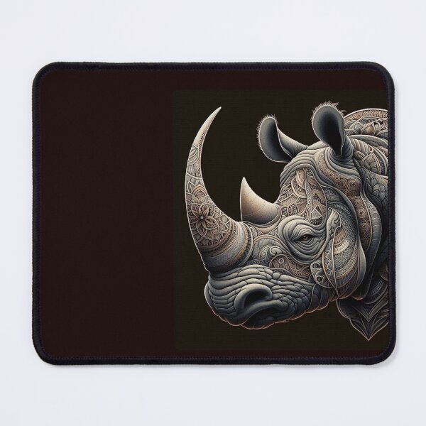 Item preview, Rhinoceros Head Mandala Design – Unique AI Art for Clothing, Accessories & Bold Animal-Inspired Fashion designed and sold by knalpot-design.