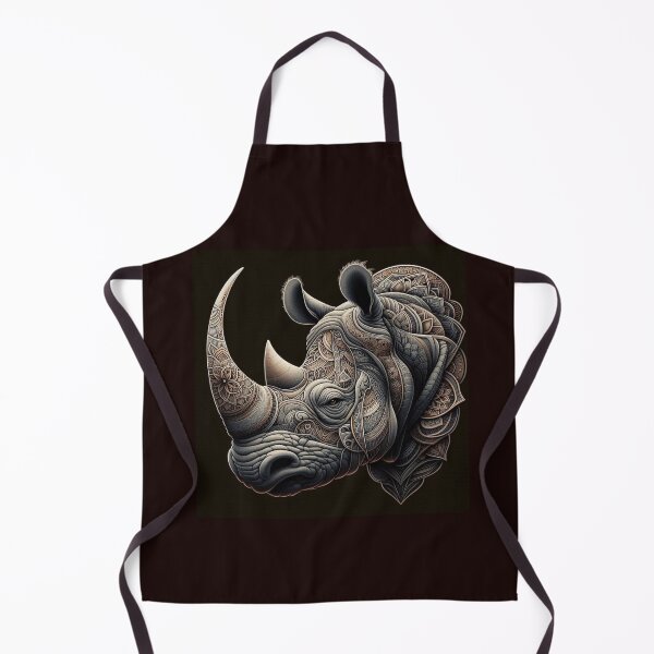Item preview, Rhinoceros Head Mandala Design – Unique AI Art for Clothing, Accessories & Bold Animal-Inspired Fashion designed and sold by knalpot-design.
