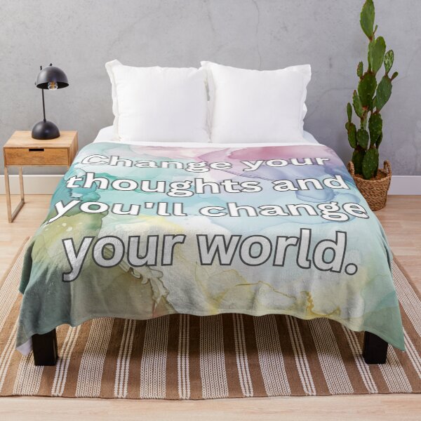 Item preview, Change your thoughts and you'll change your world. designed and sold by FlutterByH.