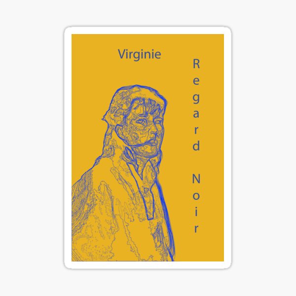 Virginie regard noir Sticker