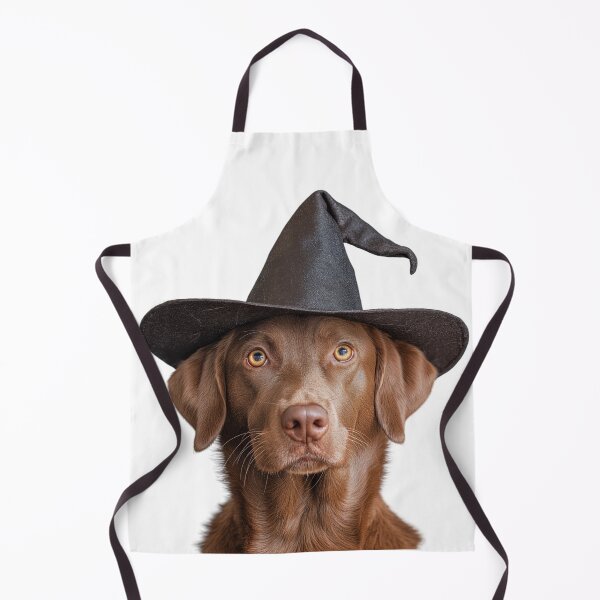 Item preview, Chesapeake Bay Retriever Dog Wearing Halloween Witch Hat designed and sold by LazyOwlStore.