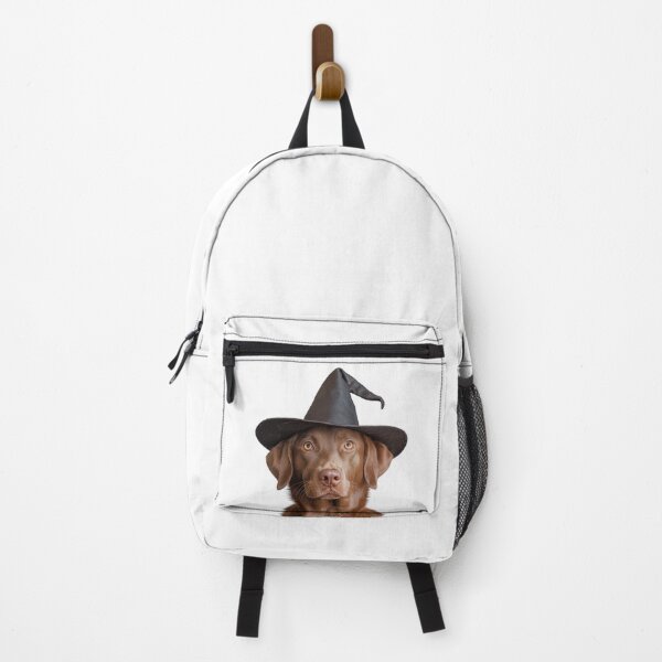 Item preview, Chesapeake Bay Retriever Dog Wearing Halloween Witch Hat designed and sold by LazyOwlStore.